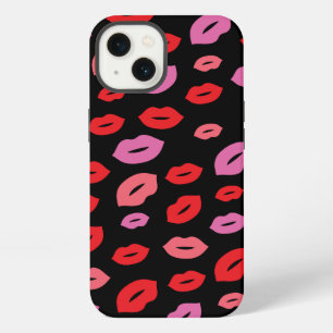 Etui iPhone 13 Glam Lip Imprimer Beauté Rose/Rouge/Noir