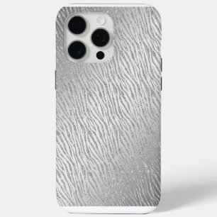 Coque iPhone 15 Pro Max Glam poster de animal Parties scintillant argent