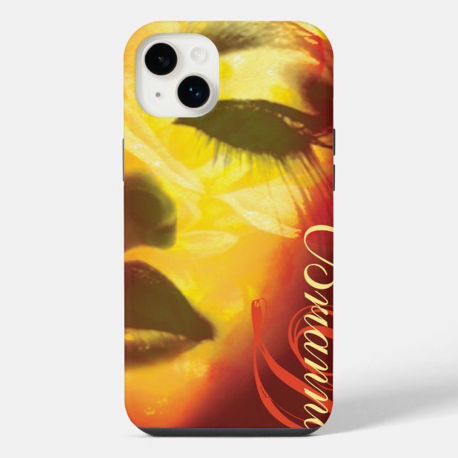 Coque iPhone Glamour peint or mode (Verso)