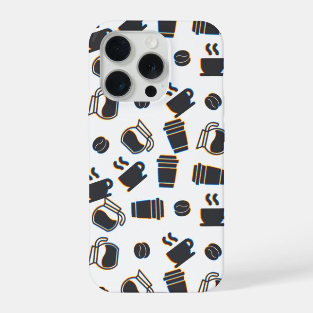 Coque iPhone Glitch café (Verso)
