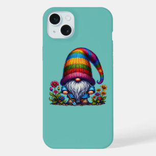 Coque iPhone 15 Plus Gnome arc-en-ciel saisonnier
