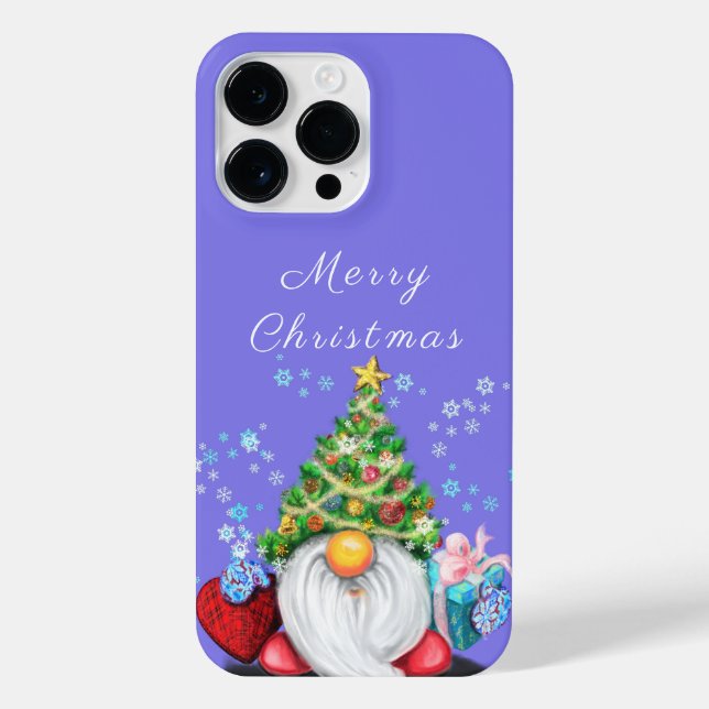 Coque iPhone Gnome de Noël avec cadeau pour vous (Verso)