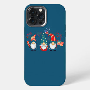 Etui iPhone 13 Pro Max Gnome Gnomes patriotiques drôles Gnomes américains