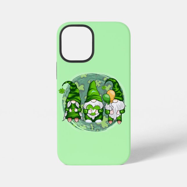 Coque iPhone Gnomes de la Saint-Patrick Gnomes Trèfle-54989 (Verso)