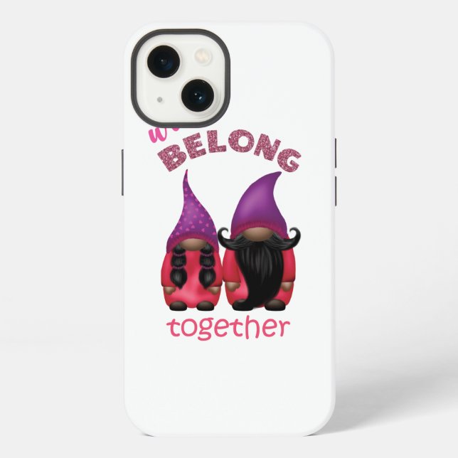 Coque iPhone Gnomes de la Saint-Valentin : nous sommes faits po (Verso)