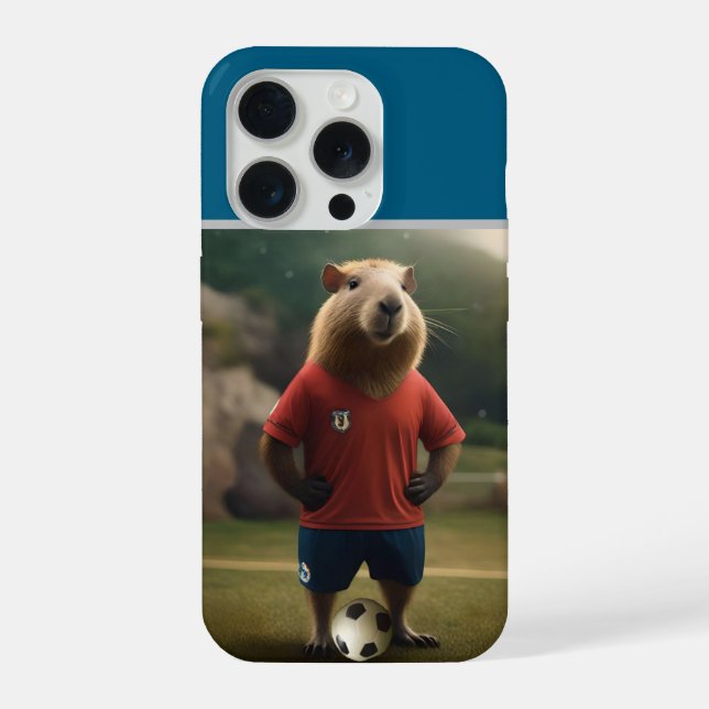 Coque iPhone "Goal-Scoring Capybara: The Ultimate Soccer Star!" (Verso)