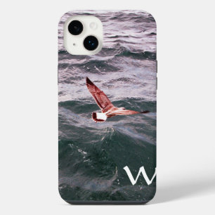 GOÉLAND VOLANT AU-DESSUS DES VAGUES MONOGRAMME