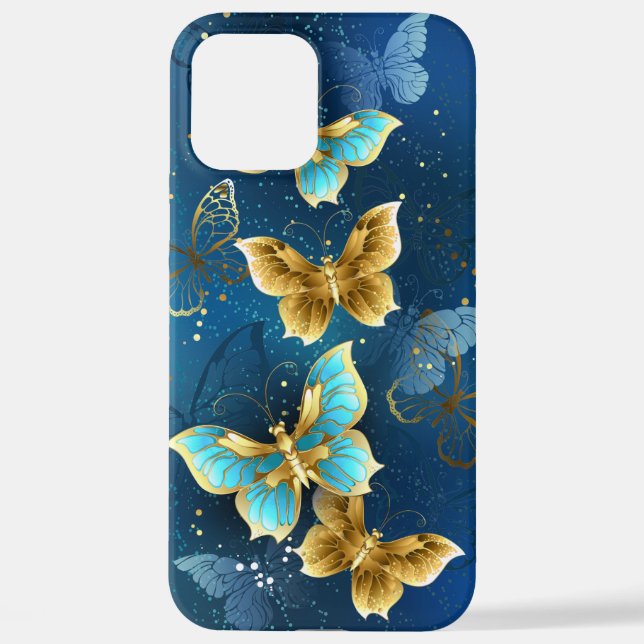 Coque iPhone Golden butterflies (Verso)
