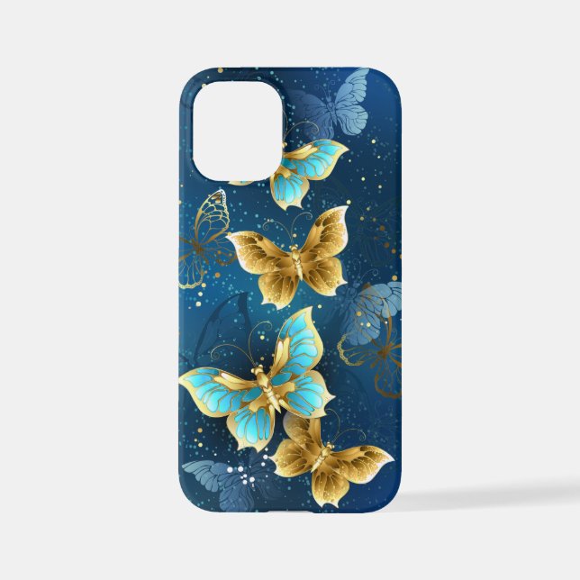 Coque iPhone Golden butterflies (Verso)