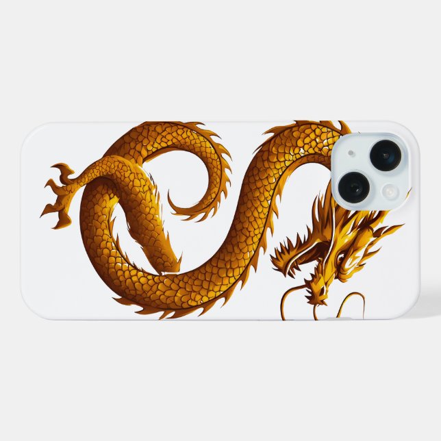 Coque iPhone Golden Dragon (Verso Horizontal)