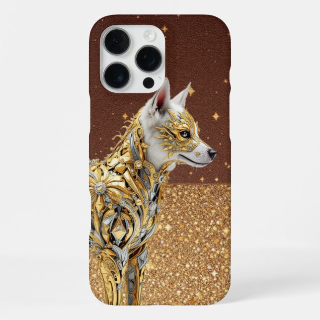 Coque iPhone Golden Glimmer Fox (Verso)