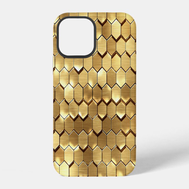 Coque iPhone Golden Honeycomb 3D Render Texture (Verso)