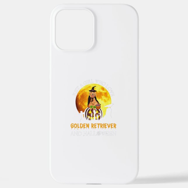 Coque iPhone Golden Retriever Halloween Don Just A Girl Love (Verso)
