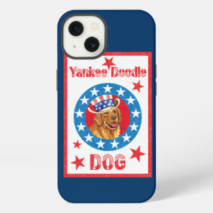 Etui iPhone 13 Golden Retriever patriotique
