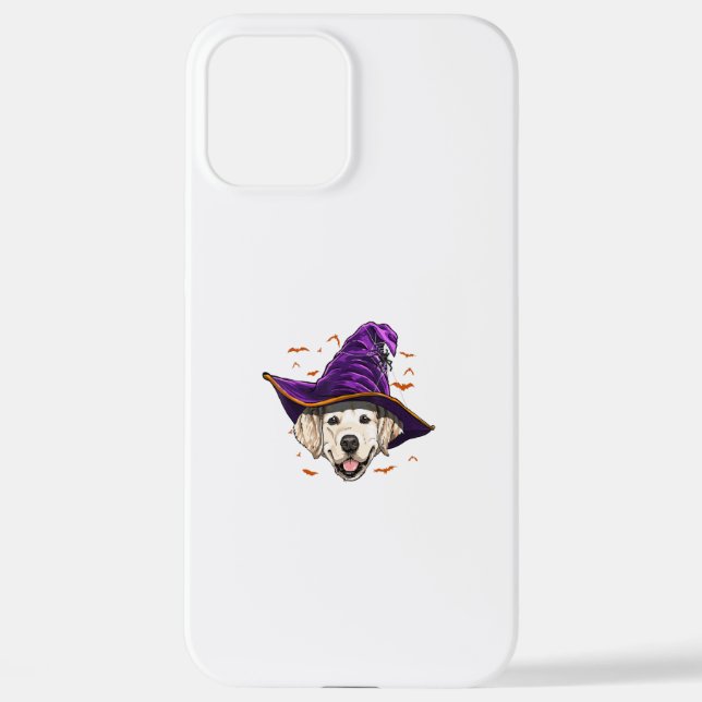 Coque iPhone Golden Retriever sorcier Drôle cadeaux d'Halloween (Verso)