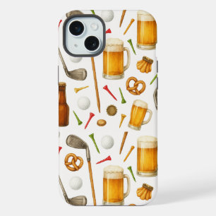 Coque iPhone 15 Plus Golf et Bière pour Golfeur