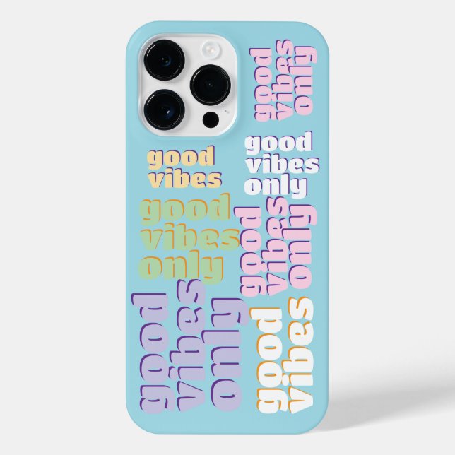 Coque iPhone good vibes frases (Verso)