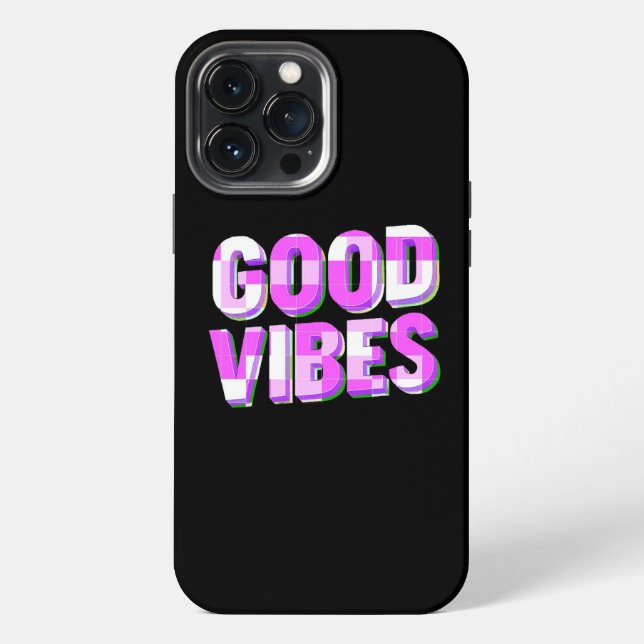 Coque iPhone GOOD VIBES - Personnalisé (Verso)
