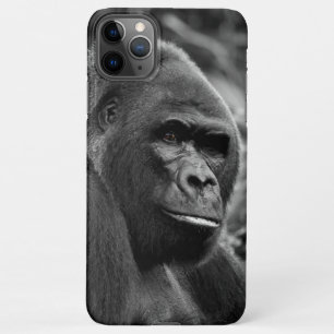 Coque iPhone 11Pro Max Gorilla Gros Portrait Noir Et Blanc