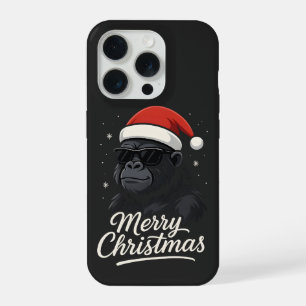 Coque iPhone 15 Pro Gorille de Noël Cool Cadeau Fun Noël pour les Amou