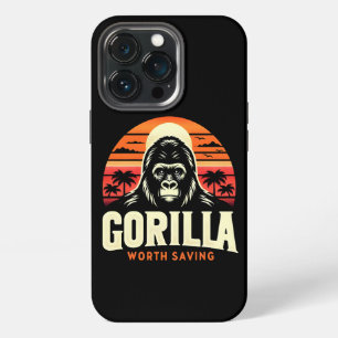 Etui iPhone 13 Pro Gorilles méritant d'être sauvés Journée mondiale d