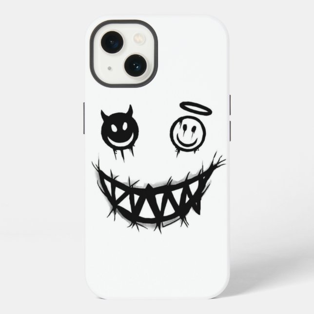 Coque iPhone Goth Punk Épouvantable Effrayant Mignon Bouche Cou (Verso)