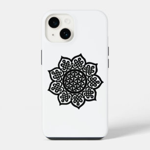 Coque Pour iPhone 14 GOTHIC SUN Nœuds Celtiques Noir Blanc