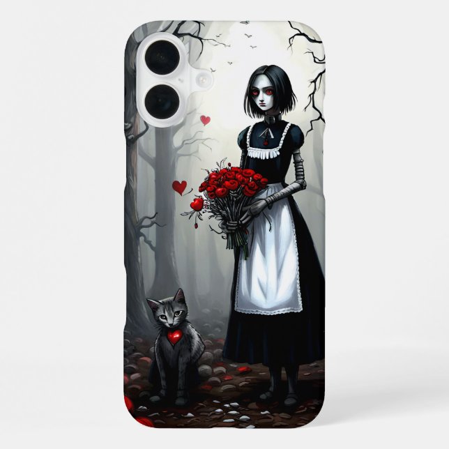 Coque iPhone Gothique Robot Girl (Verso)