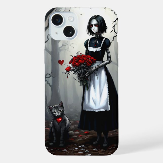 Coque iPhone Gothique Robot Girl (Verso)