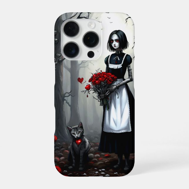Coque iPhone Gothique Robot Girl (Verso)