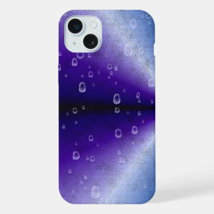 Coque iPhone 15 Plus Gouttes de pluie sur arc-en-ciel violet
