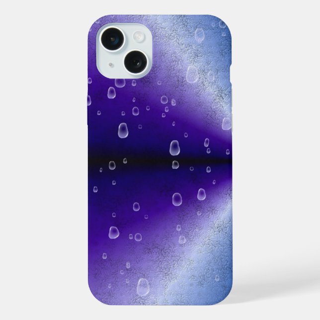 Coque iPhone Gouttes de pluie sur arc-en-ciel violet (Verso)