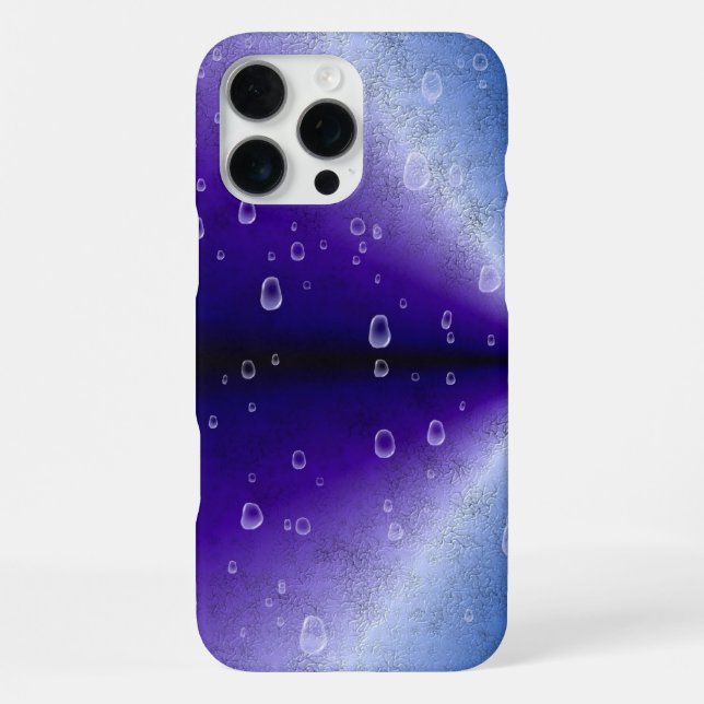Coque iPhone Gouttes de pluie sur arc-en-ciel violet (Verso)