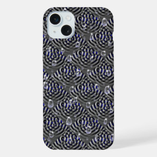 Coque iPhone 15 Plus Gouttes de pluie sur du métal