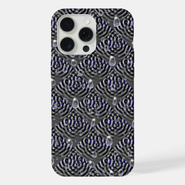 Coque iPhone Gouttes de pluie sur le métal (Verso)