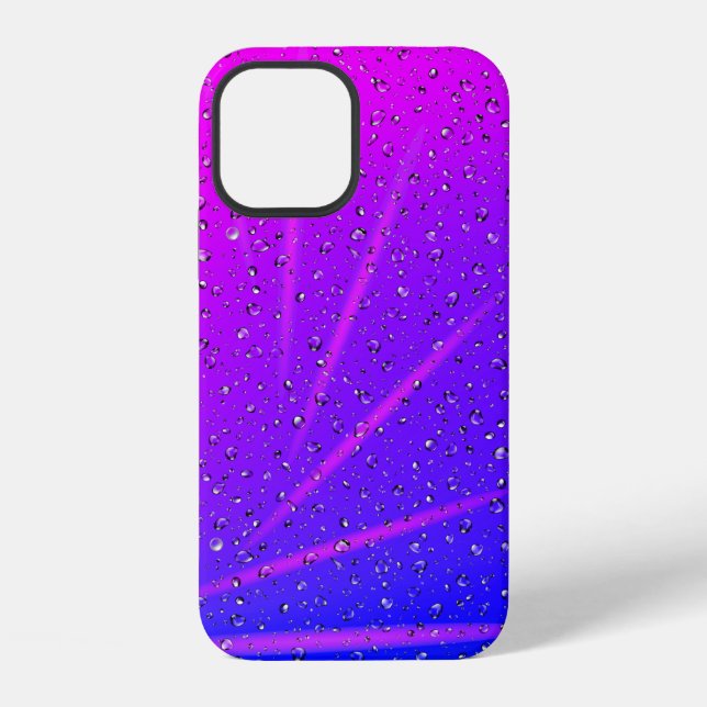 Coque iPhone Gouttes de pluie sur un étui iPhone Case-Mate néon (Verso)