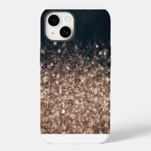 Coque Pour iPhone 14 Gouttes de rosée scintillantes aux tons terreux