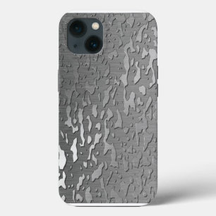 Etui iPhone 13 Gouttes d'eau sur métal brossé