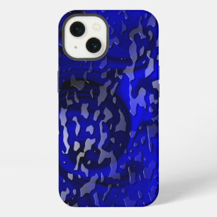 Etui iPhone 13 Gouttes d'eau sur tourbillon bleu