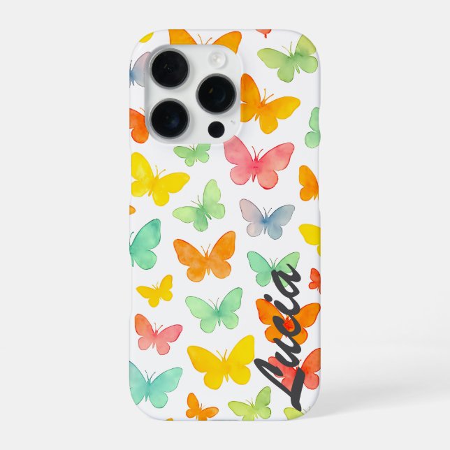 Coque iPhone Grace dans une ligne : Papillon Silhouette (Verso)