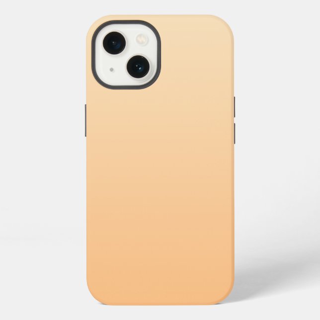 Coque iPhone Gradient de couleur jaune clair et orange (Verso)