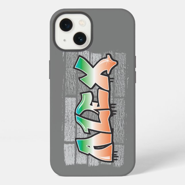 Coque iPhone Graffiti Brick Wall Paint Splatter (Verso)