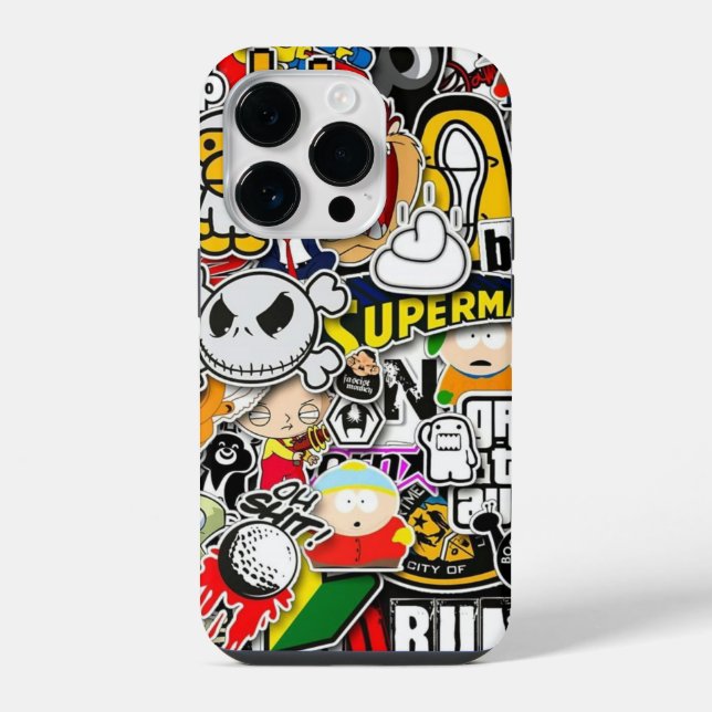 Coque iPhone Graffiti de dessin animé (Verso)