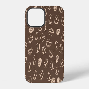 Coque iPhone 12 Grains de Café : Dessin Animé Doodle Vintage