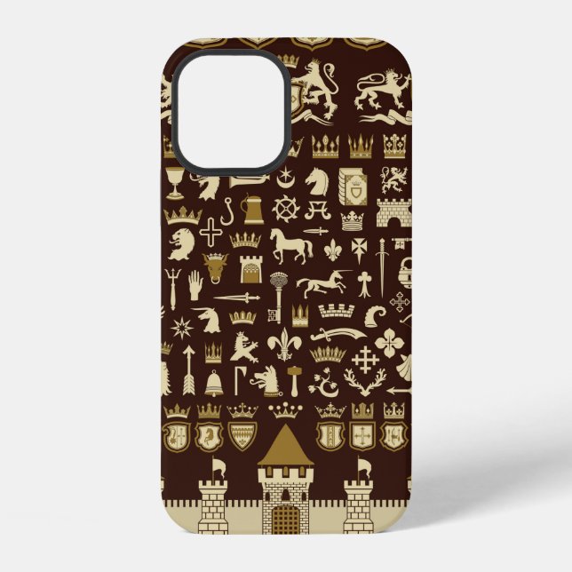 Coque iPhone Grand ensemble d'éléments héraldiques.  (Verso)