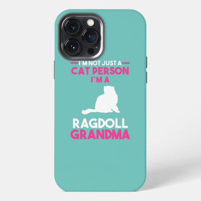 Coque iPhone Grand-mère chat Ragdoll Grand-mère  (Verso)