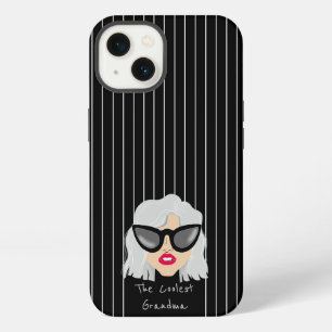 Etui iPhone 13 Grand-mère la plus froide avec lunettes Nom person