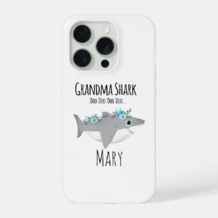 Coque iPhone 15 Pro Grand-mère Requin personnalisée Doo Doo Doo