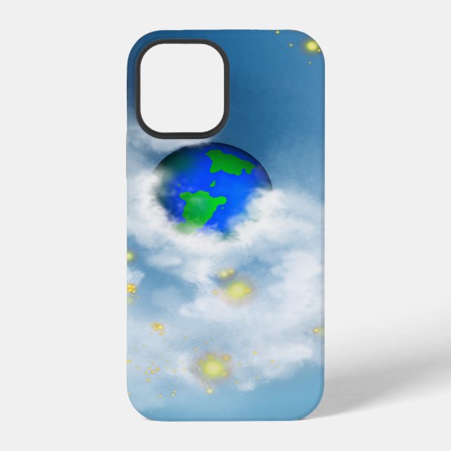 Coque iPhone Grand Monde Bleu (Verso)