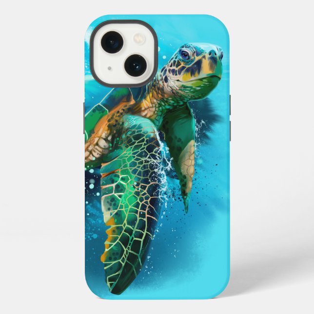 Coque iPhone Grande tortue de mer (Verso)
